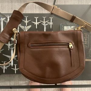 Bally Pebbled Leather Messenger Bag